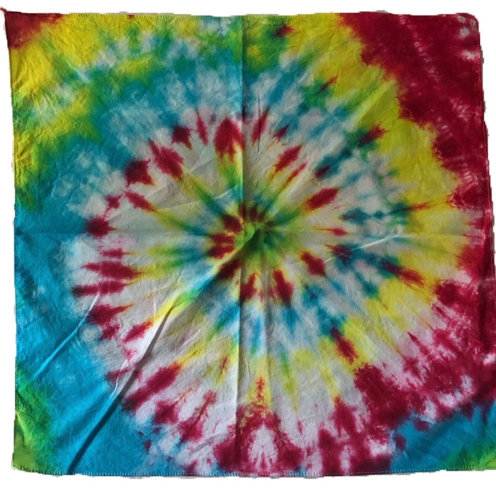 2 Hand tie dyed bandanas